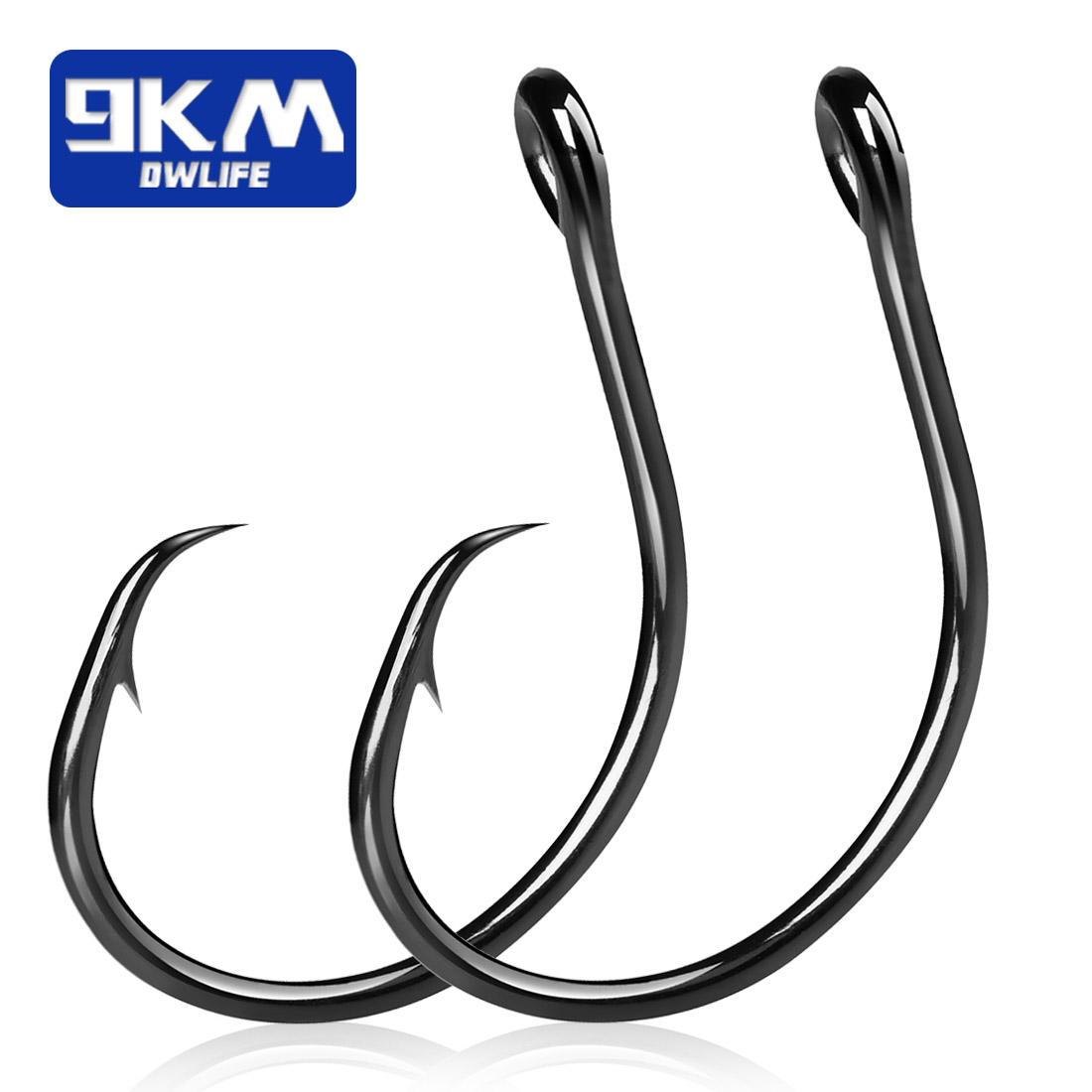 Fishing Hook Barbless - 9KM 25-50Pcs Inline Wide Gap Circle