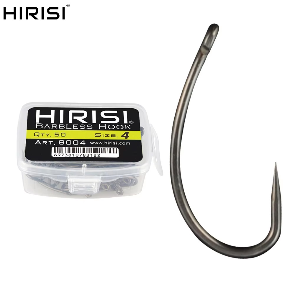 Fishing Hook Barbless - Hirisi 50pcs Barbless Fishing Hooks High