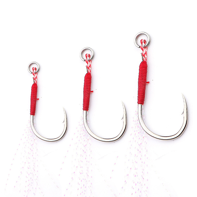 Fishing Hook Barbless - 20pcs/bag Fishing Cast Jigs Assist Hook