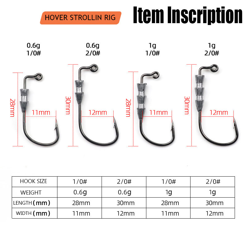 WODJYJ 10pieces 0.6g 1g fishin - Fishing Hook Assortment recension och pris