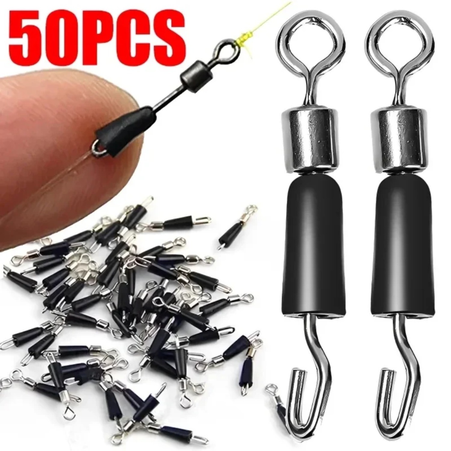 50pcs Carp Fishing Quick Chang - Fishing Hook Stainless Steel recension och pris