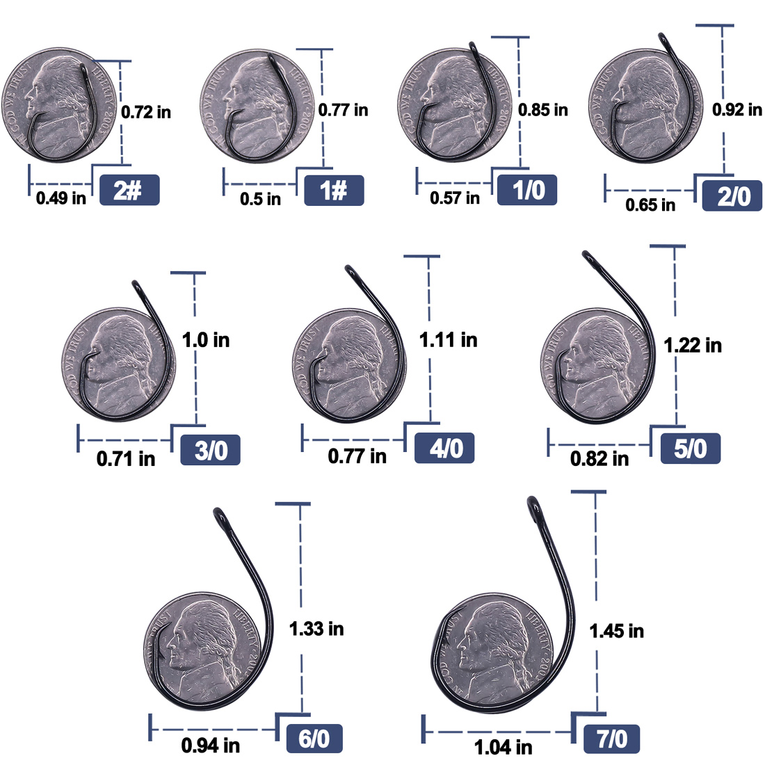 9KM 25-50Pcs Inline Wide Gap C - Fishing Hook Barbless recension och pris
