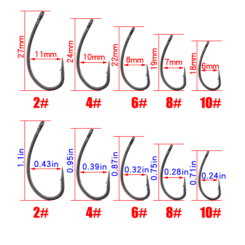 Hirisi 30x Carp Fishing Hooks  - Fishing Hook Offset recension och pris
