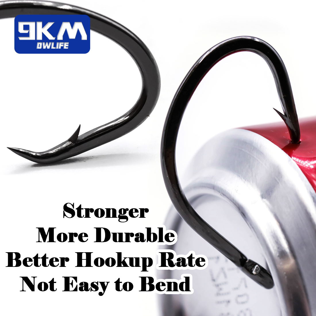 9KM Circle Hooks 25~50Pcs Salt - Fishing Hook Offset recension och pris