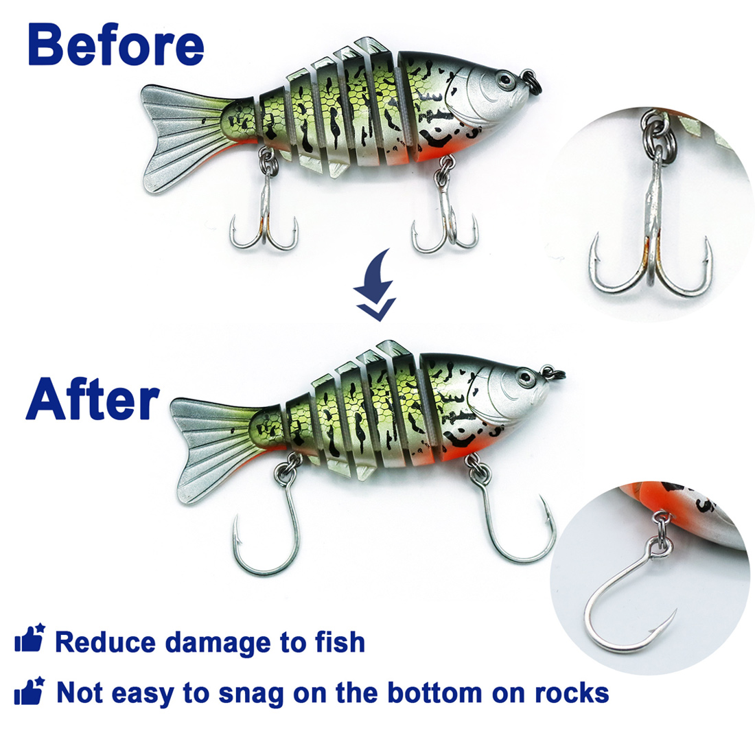 9KM Fishing Hooks 25Pcs Jig Ho - Fishing Hook Offset recension och pris