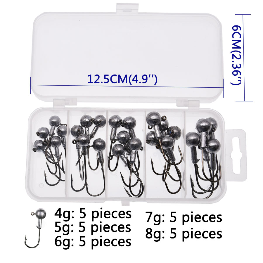 WODJYJ a box 1g 1.5g 2g 3g 3.5 - Fishing Hook Offset recension och pris