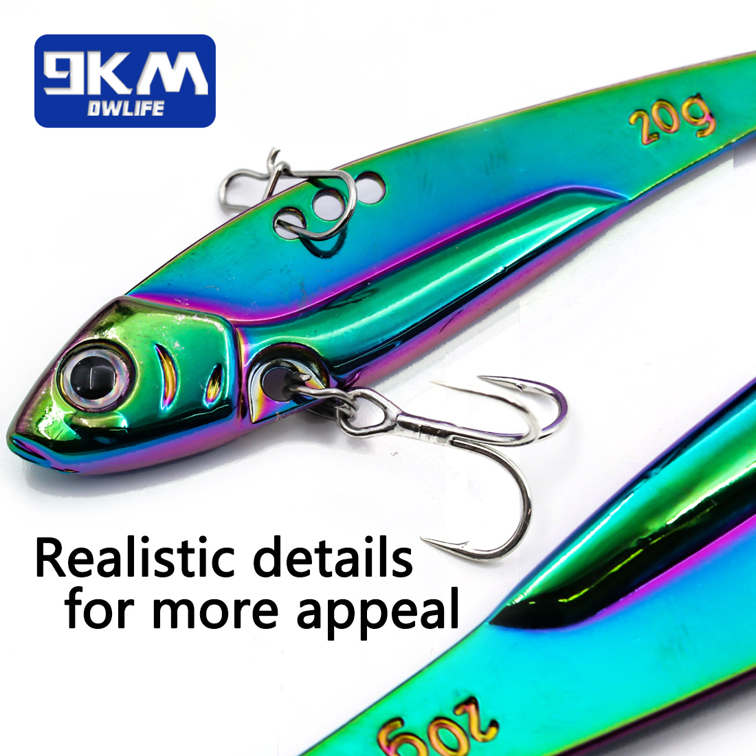 9KM 1PCS Metal Blade Fishing L - Fishing Hook Treble recension och pris
