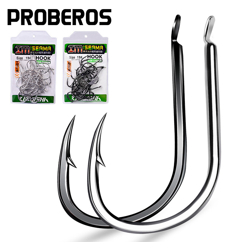 PROBEROS 30Pcs High Carbon Ste - Fishing Hook Offset recension och pris