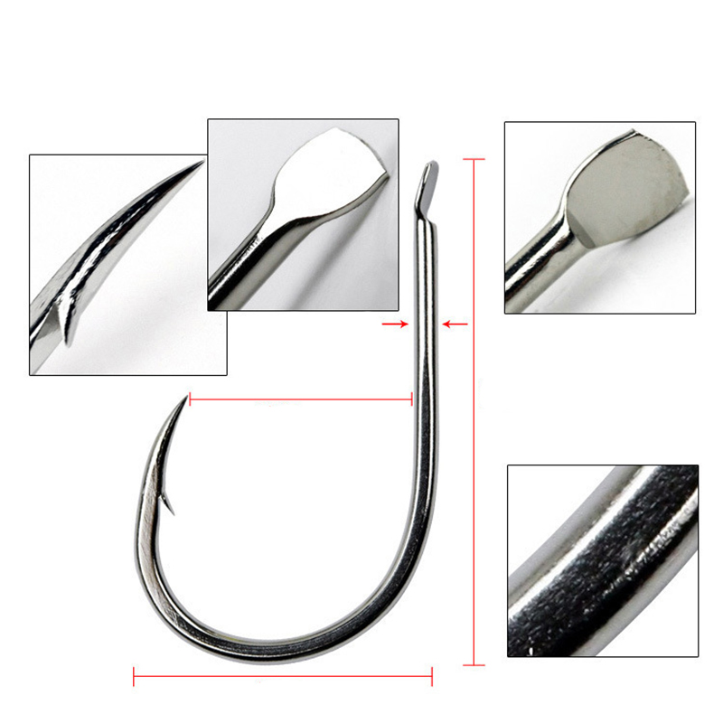 100pcs/Lot 7 Size Barbed Fishi - Fishing Hook Barbless recension och pris