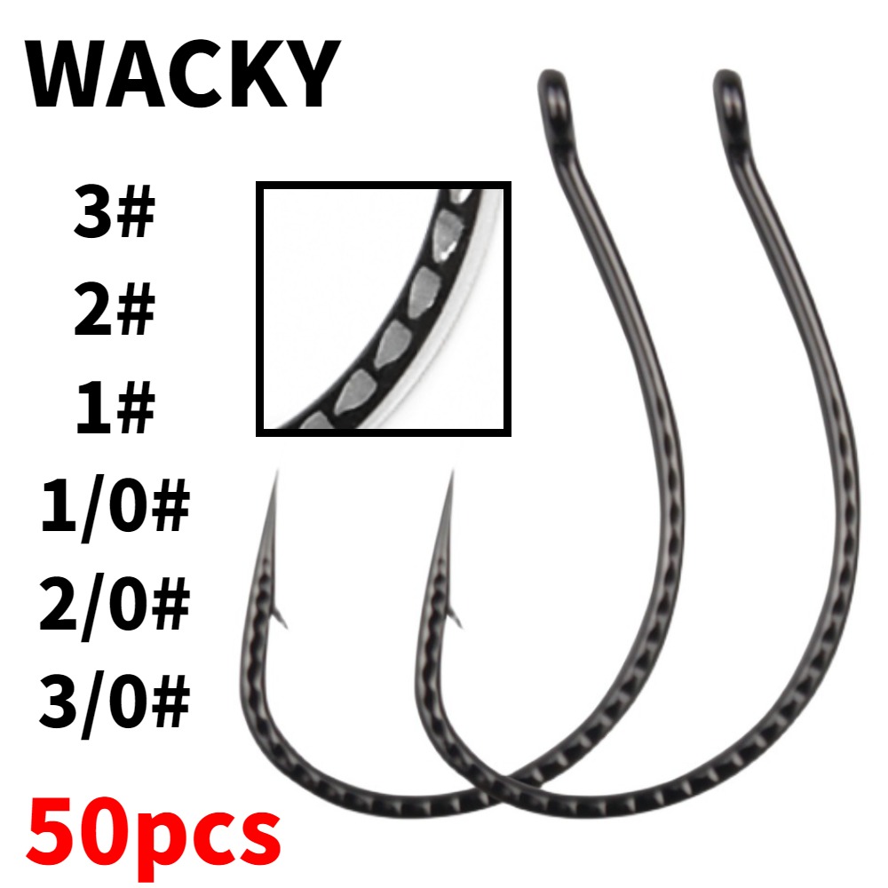 50pcs Wacky Hooks High Carbon  - Fishing Hook Assortment recension och pris