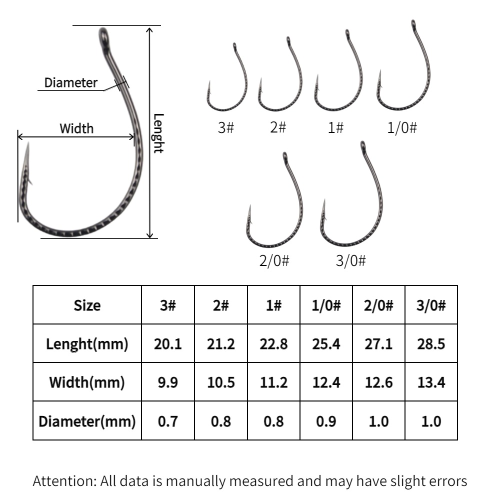 50pcs Wacky Hooks High Carbon  - Fishing Hook Assortment recension och pris