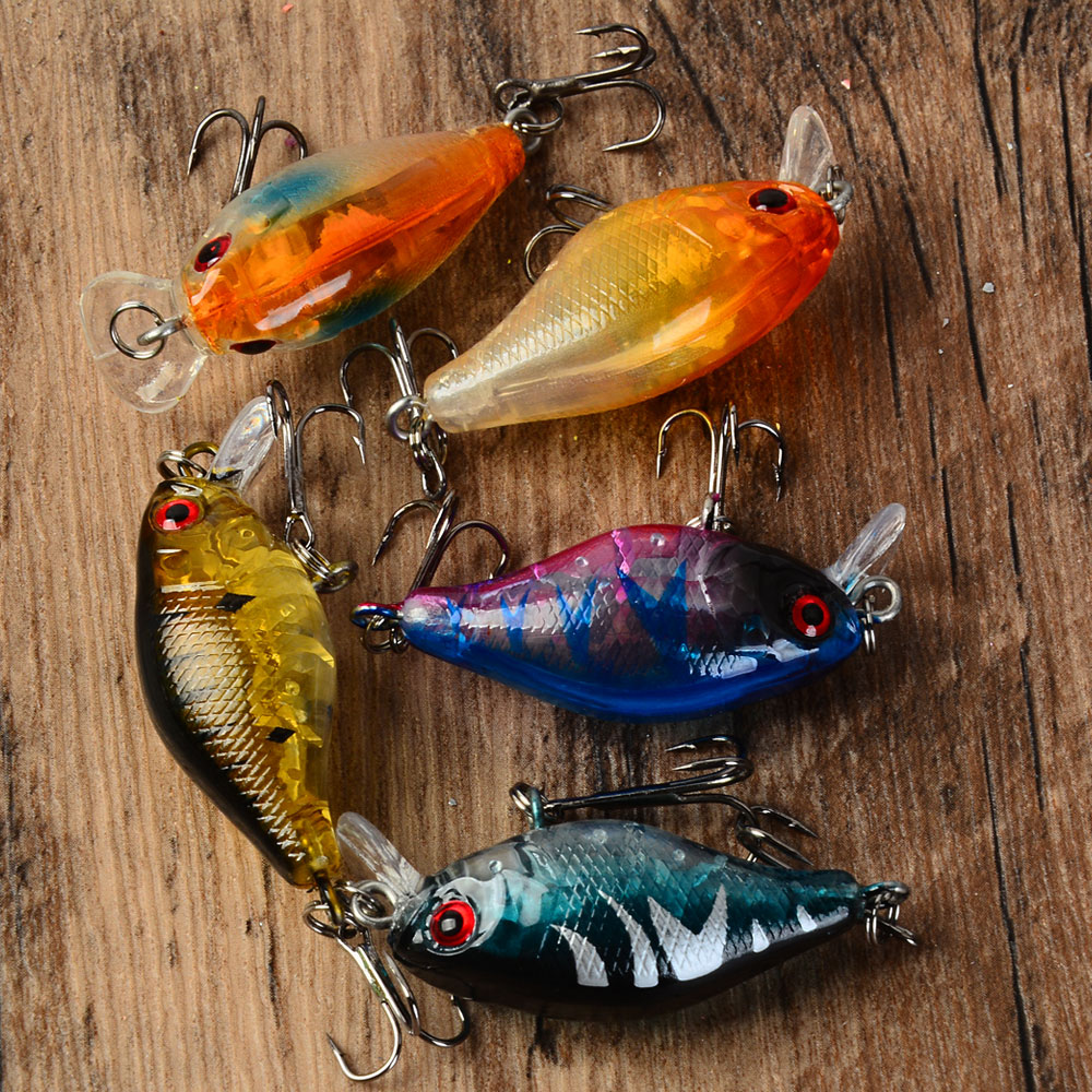 5pcs Floating Crankbaits Bait  - Fishing Hook Treble recension och pris