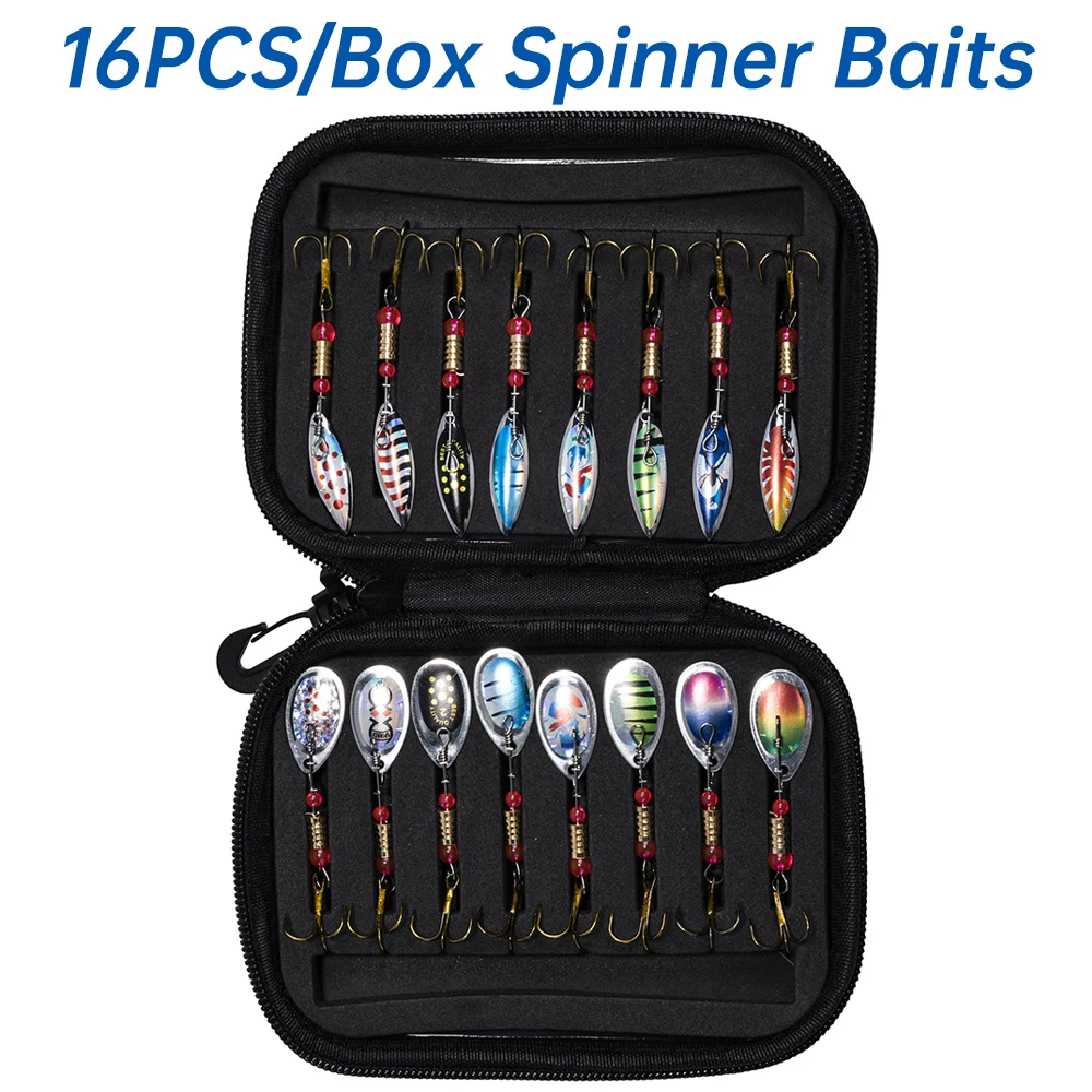 Goture 16pcs/box Spinner Spoon - Fishing Hook Size recension och pris