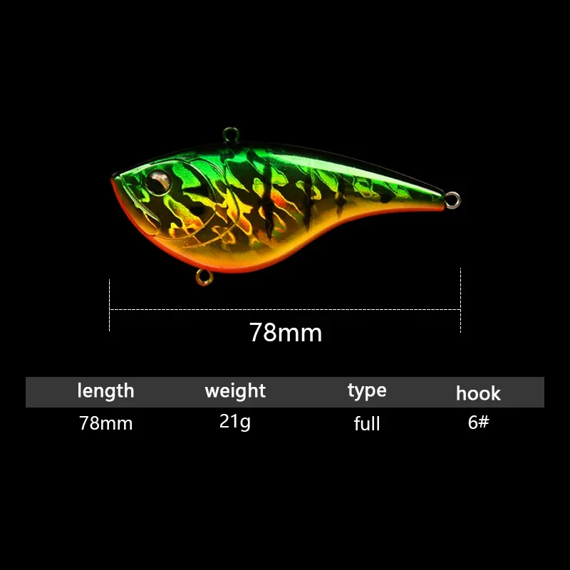 21g/78mm VIB Fishing Lure Arti - Fishing Hook Treble recension och pris