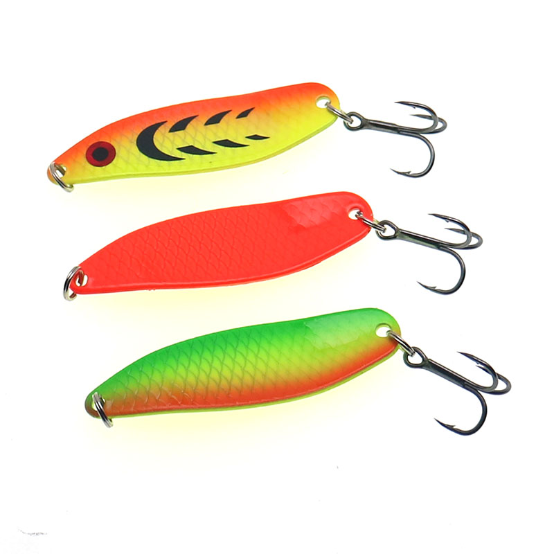 Fishing Lure Metal Spoons Hard - Fishing Hook Treble recension och pris